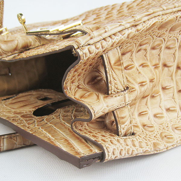 Replica Hermes Birkin 30CM Crocodile Head Veins Bag Earth Yellow 6088 On Sale - Click Image to Close